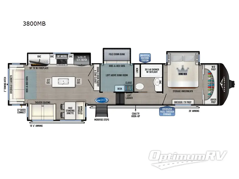 2024 Forest River Blackthorn 3800MB RV Floorplan Photo