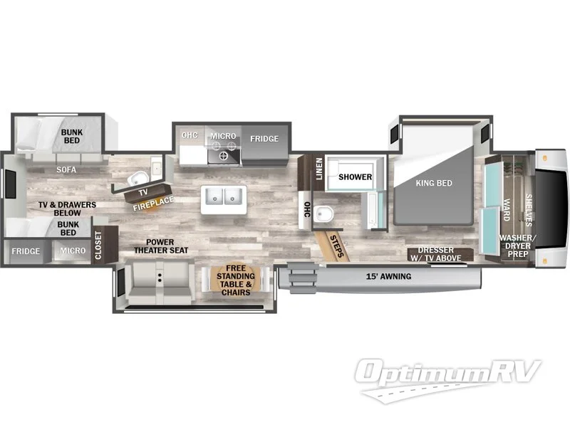 2024 Forest River Cedar Creek Experience 3325BH RV Floorplan Photo