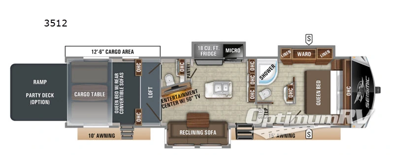 2020 Jayco Seismic 3512 RV Floorplan Photo