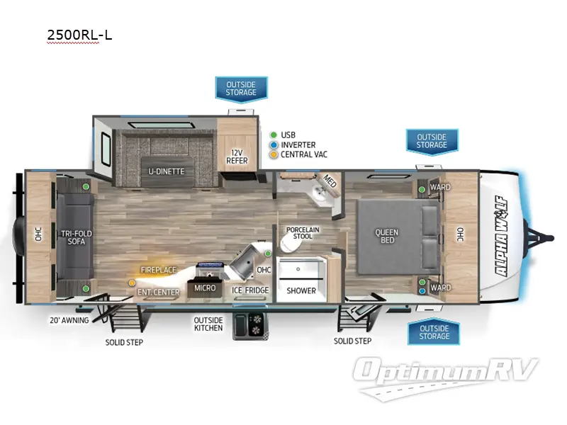 2024 Forest River Cherokee Alpha Wolf 2500RL-L RV Floorplan Photo