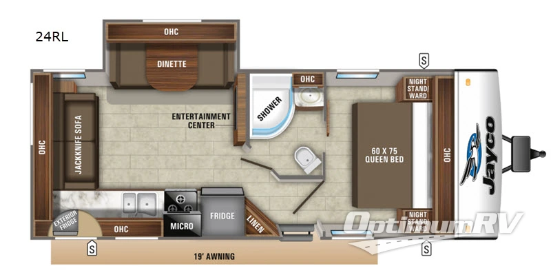 2020 Jayco Jay Feather 24RL RV Floorplan Photo