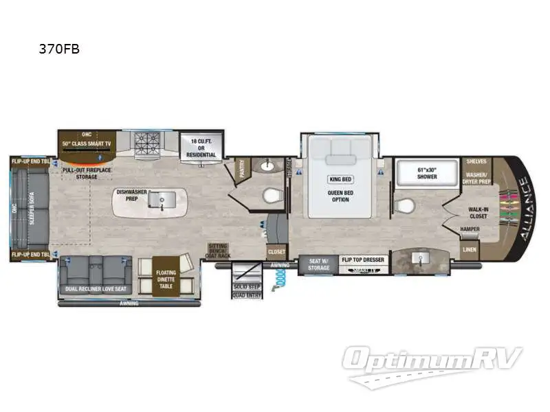 2022 Alliance Paradigm 370FB RV Floorplan Photo