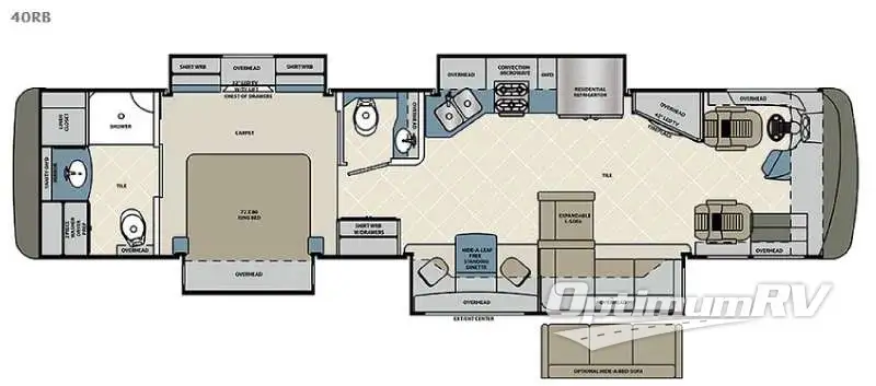 2016 Forest River Berkshire XL 40RB RV Floorplan Photo