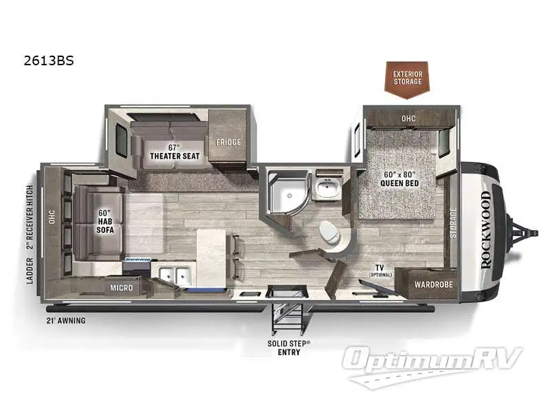 2021 Forest River Rockwood 2613BS RV Floorplan Photo