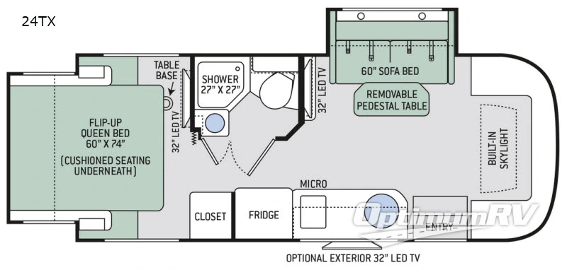 2018 Thor Gemini 24TX RV Floorplan Photo