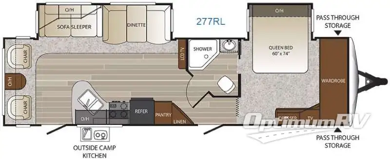 2014 Keystone Outback 277RL RV Floorplan Photo