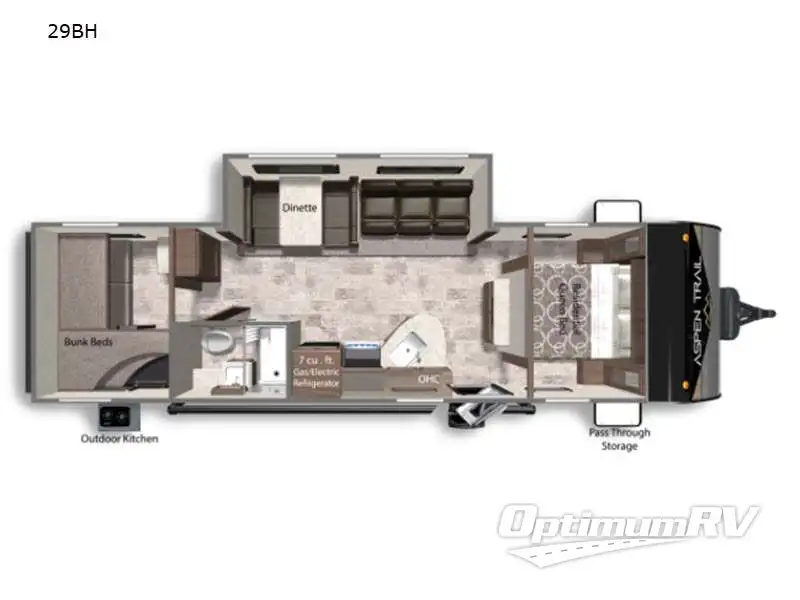 2021 Dutchmen Aspen Trail LE 29BH RV Floorplan Photo