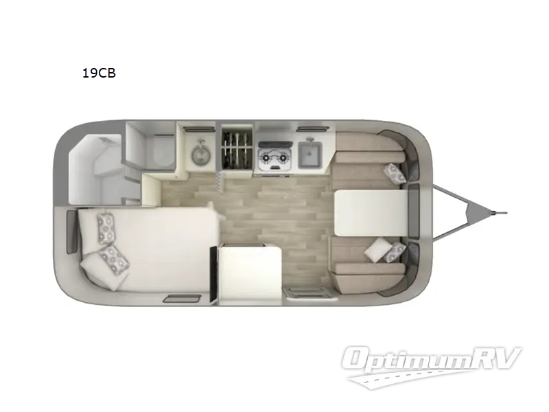 2022 Airstream Bambi 19CB RV Floorplan Photo