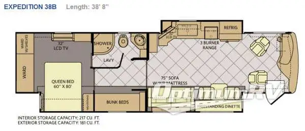 2013 Fleetwood Expedition 38B RV Floorplan Photo