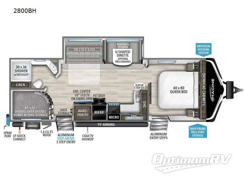 2023 Grand Design Imagine 2800BH RV Floorplan Photo