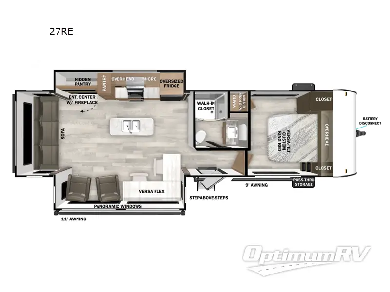 2025 Forest River Wildwood 27RE Floorplan Photo
