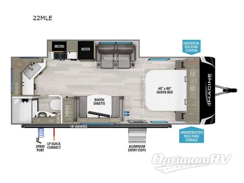 2025 Grand Design Imagine XLS 22MLE RV Floorplan Photo