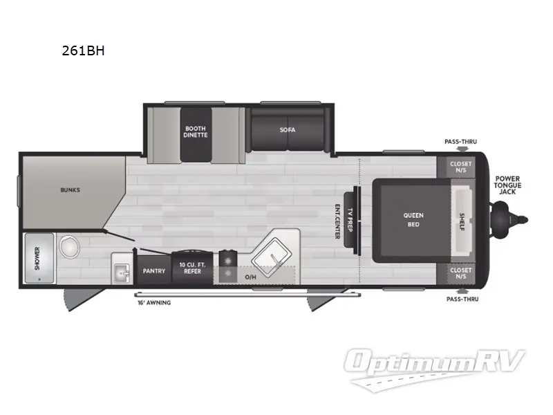 2025 Keystone Hideout Sport Double Axle 261BH RV Floorplan Photo