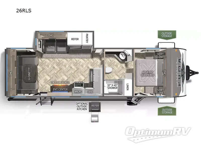 2023 Palomino Puma 26RLS Floorplan Photo