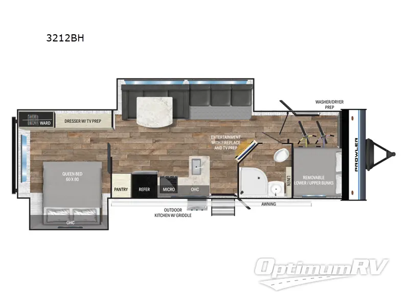 2025 Heartland Prowler 3212BH RV Floorplan Photo