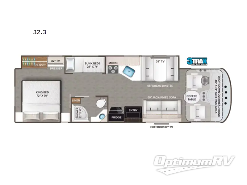 2022 Thor ACE 32.3 RV Floorplan Photo