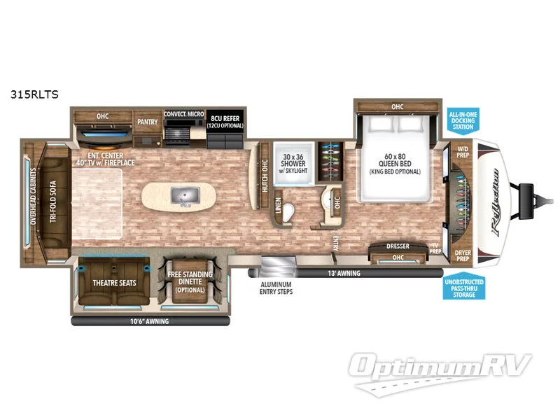 2017 Grand Design Reflection 315RLTS RV Floorplan Photo