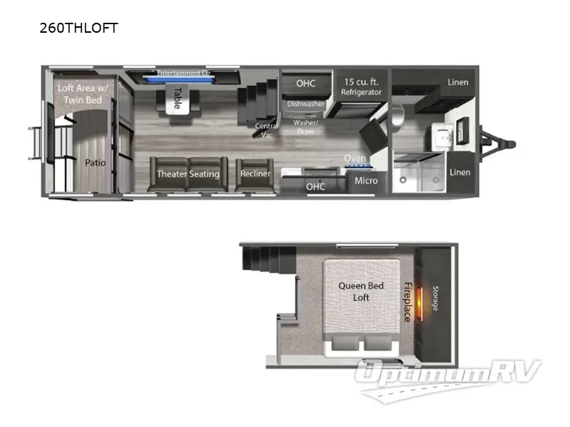 2024 Dutchmen Aspen Trail Loft 260THLOFT RV Floorplan Photo