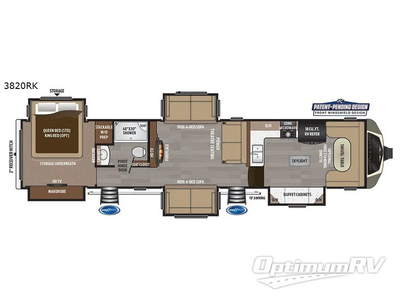 2018 Keystone Montana 3820 FK RV Floorplan Photo