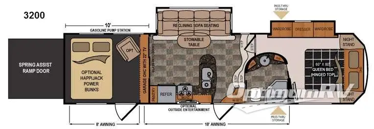 2014 Dutchmen Voltage V3200 RV Floorplan Photo