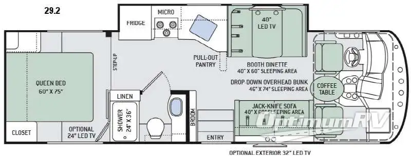 2016 Thor ACE 29.2 RV Floorplan Photo