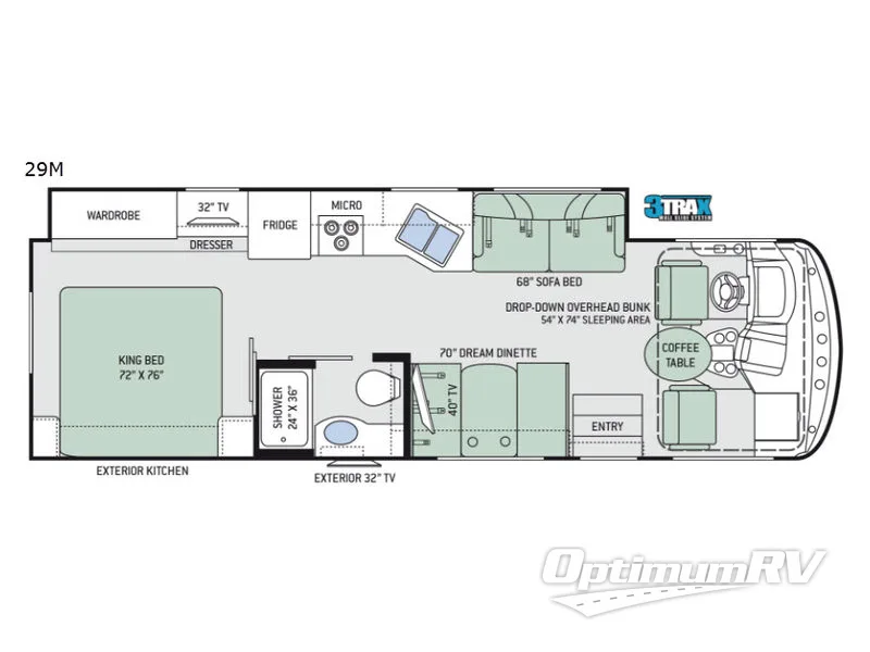 2019 Thor Hurricane 29M RV Floorplan Photo