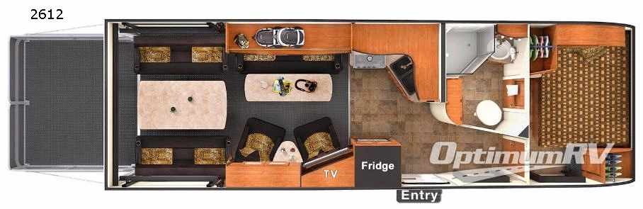 2017 Lance Toy Hauler 2612 RV Floorplan Photo