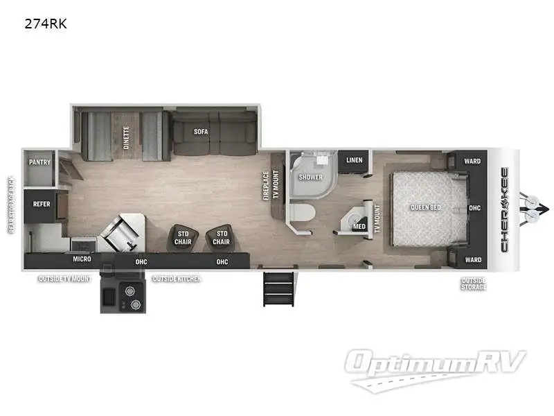 2021 Forest River Cherokee 274RK RV Floorplan Photo