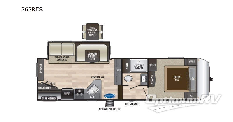 2019 Keystone Hideout 262RES RV Floorplan Photo