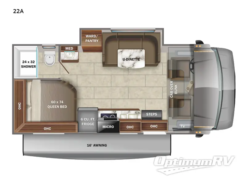 2022 Jayco Redhawk SE 22A RV Floorplan Photo