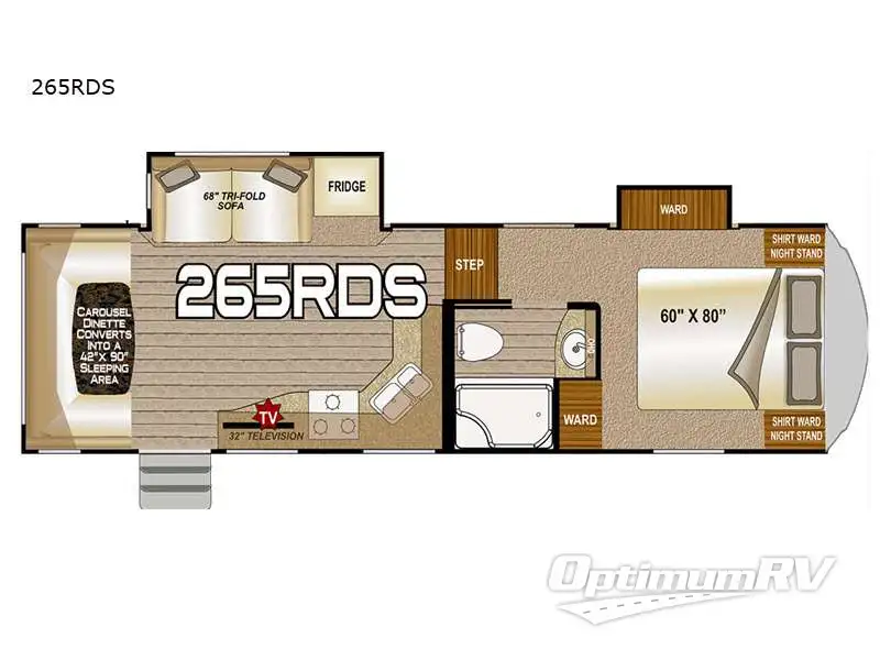 2021 Northwood Fox Mountain 265RDS RV Floorplan Photo