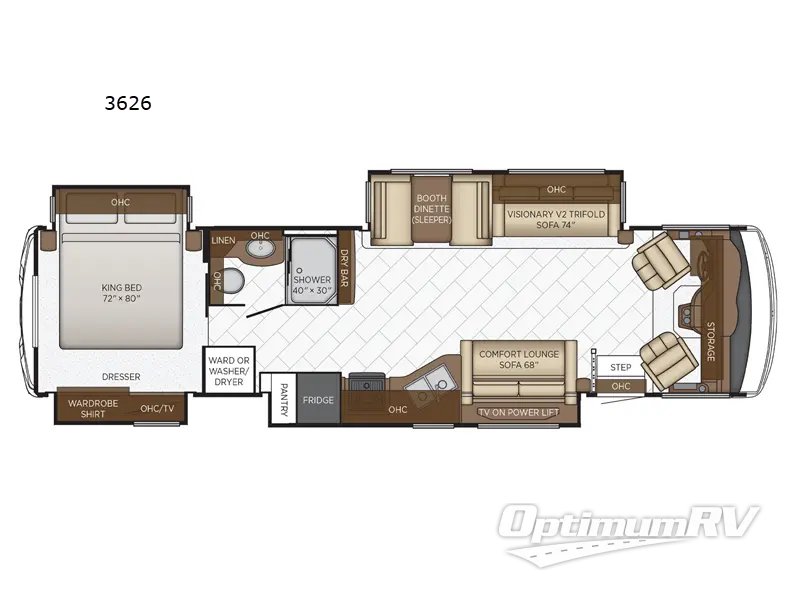 2022 Newmar Bay Star 3626 RV Floorplan Photo