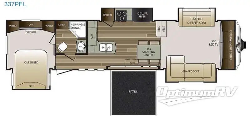 2017 Keystone Cougar 337PFL RV Floorplan Photo