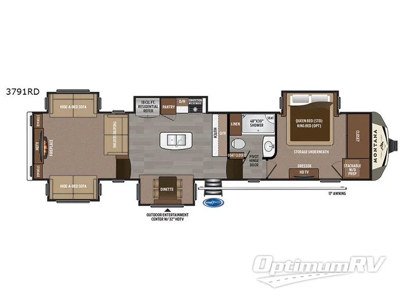 2017 Keystone Montana 3791 RD RV Floorplan Photo