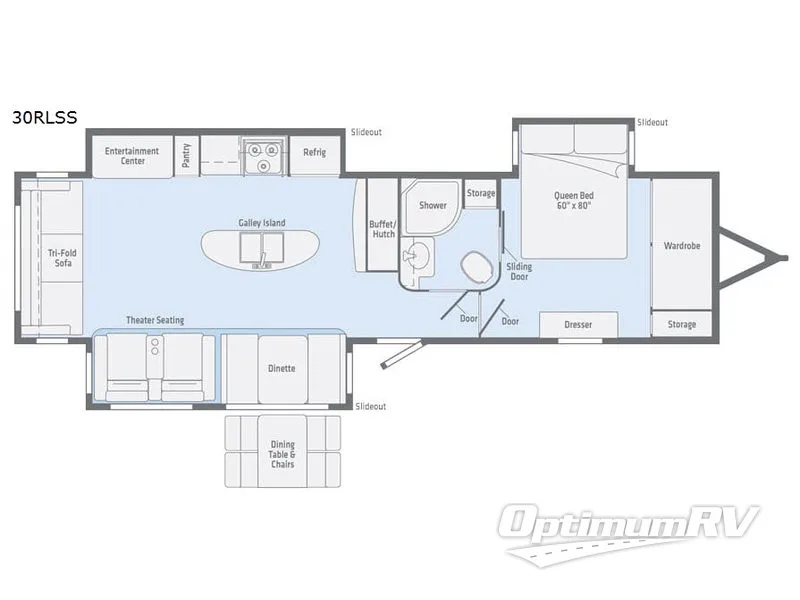 2019 Winnebago Towables Minnie Plus 30RLSS Floorplan Photo
