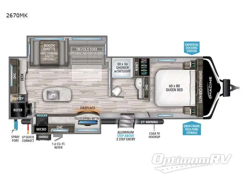 2022 Grand Design Imagine 2670MK Floorplan Photo