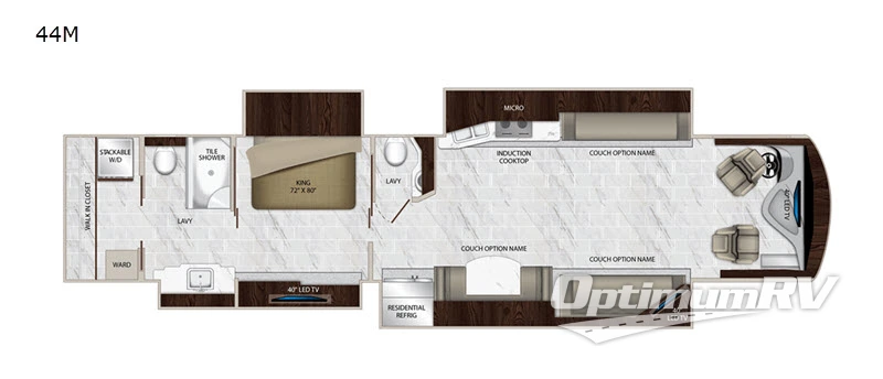 2019 Monaco Marquis 44M RV Floorplan Photo