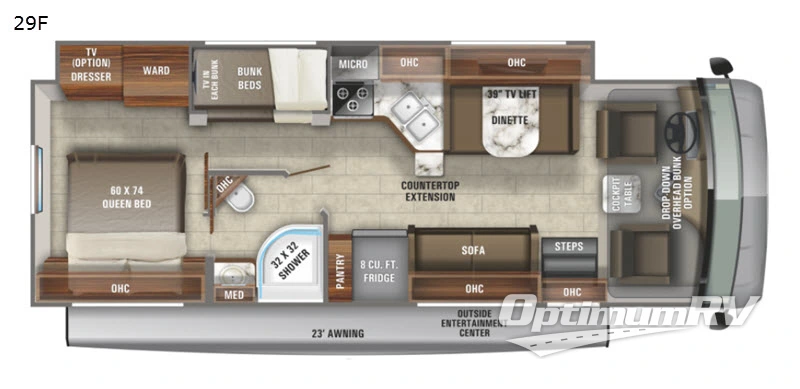 2021 Jayco Alante 29F RV Floorplan Photo