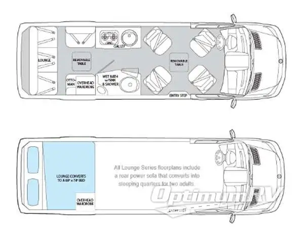 2014 Airstream Interstate Interstate Lounge RV Floorplan Photo