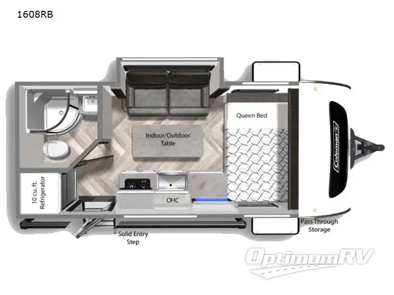 2021 Dutchmen Coleman Rubicon 1608RB RV Floorplan Photo