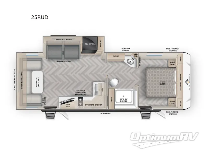 2025 Ember E-Series 25RUD Floorplan Photo