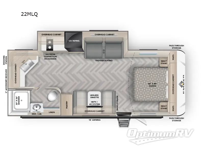 2025 Ember E-Series 22MLQ Floorplan Photo