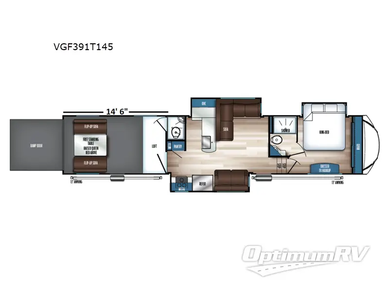 2024 Forest River Vengeance Rogue Armored 391T145 RV Floorplan Photo