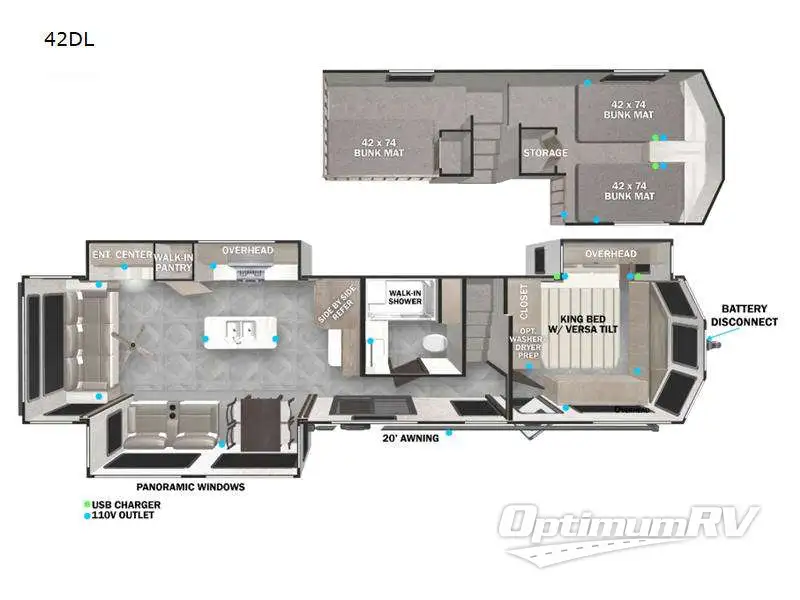 2024 Forest River Wildwood Grand Lodge 42DL RV Floorplan Photo