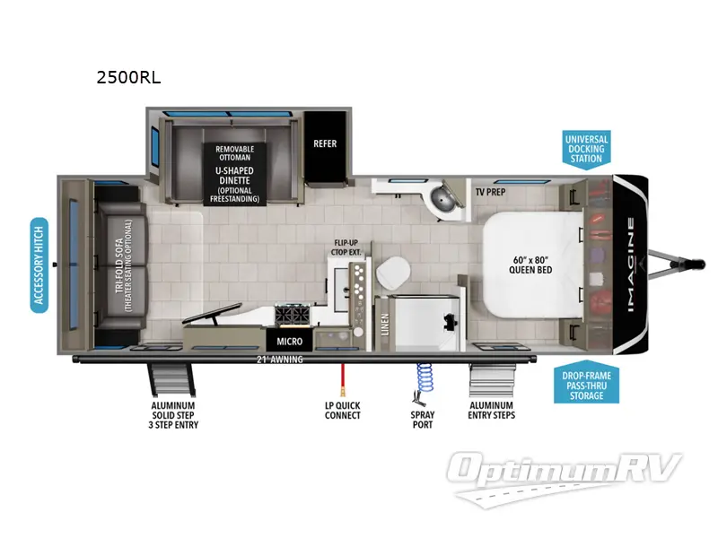 2025 Grand Design Imagine 2500RL RV Floorplan Photo