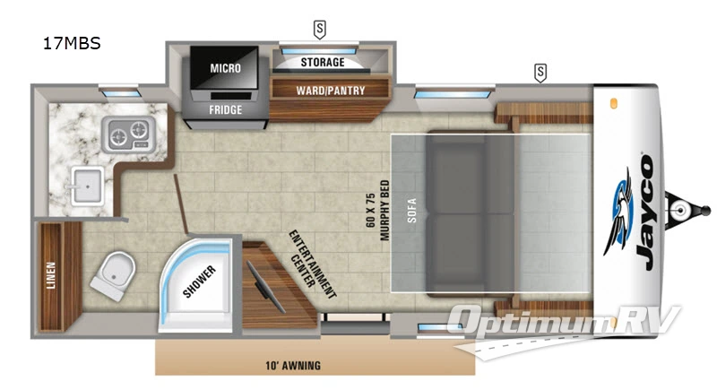 2019 Jayco Hummingbird 17MBS RV Floorplan Photo