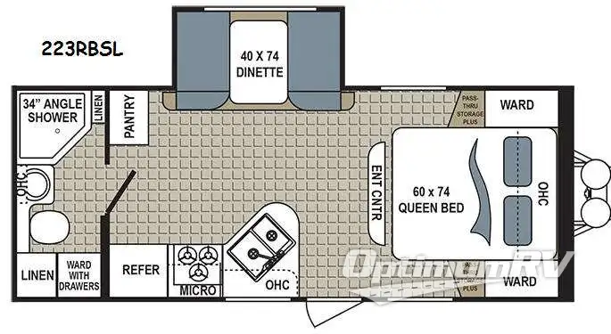 2015 Dutchmen Kodiak 223RBSL Express Floorplan Photo