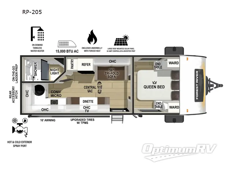 2025 Forest River R Pod RP-205 RV Floorplan Photo