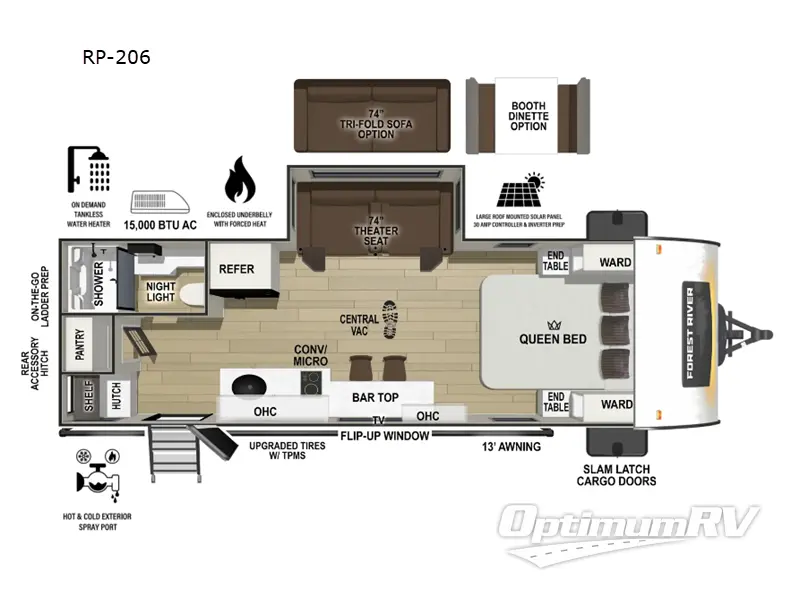 2025 Forest River R Pod RP-206 RV Floorplan Photo