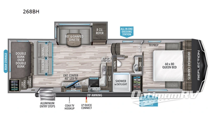 2021 Grand Design Reflection 150 Series 268BH RV Floorplan Photo